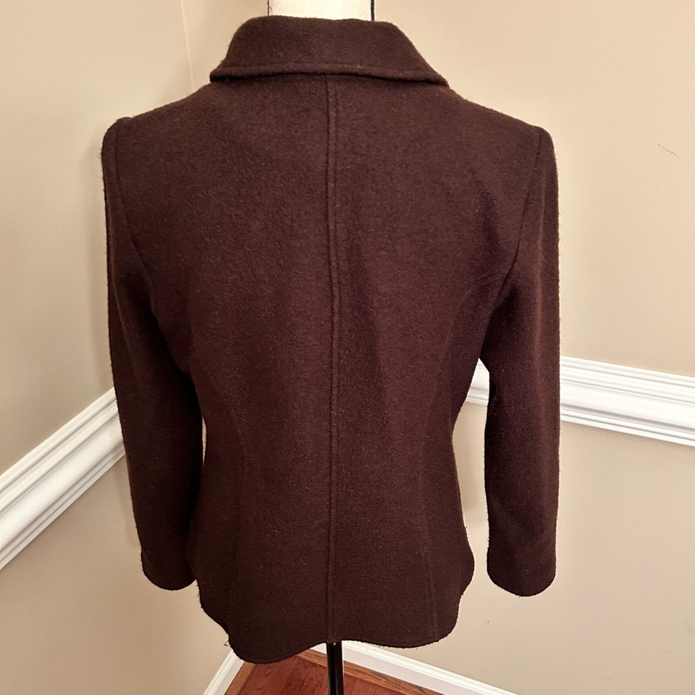 Grace Elements Brown Wool Jacket Size 10 - image 6